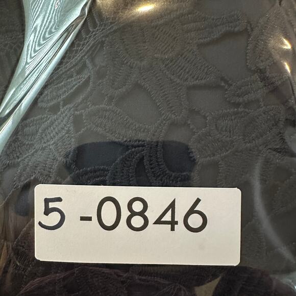 NWT Eliza J Lace Guipure Lace Asymmetrical Dress Size 12 Navy Short Sleeve $188 - Picture 12 of 12